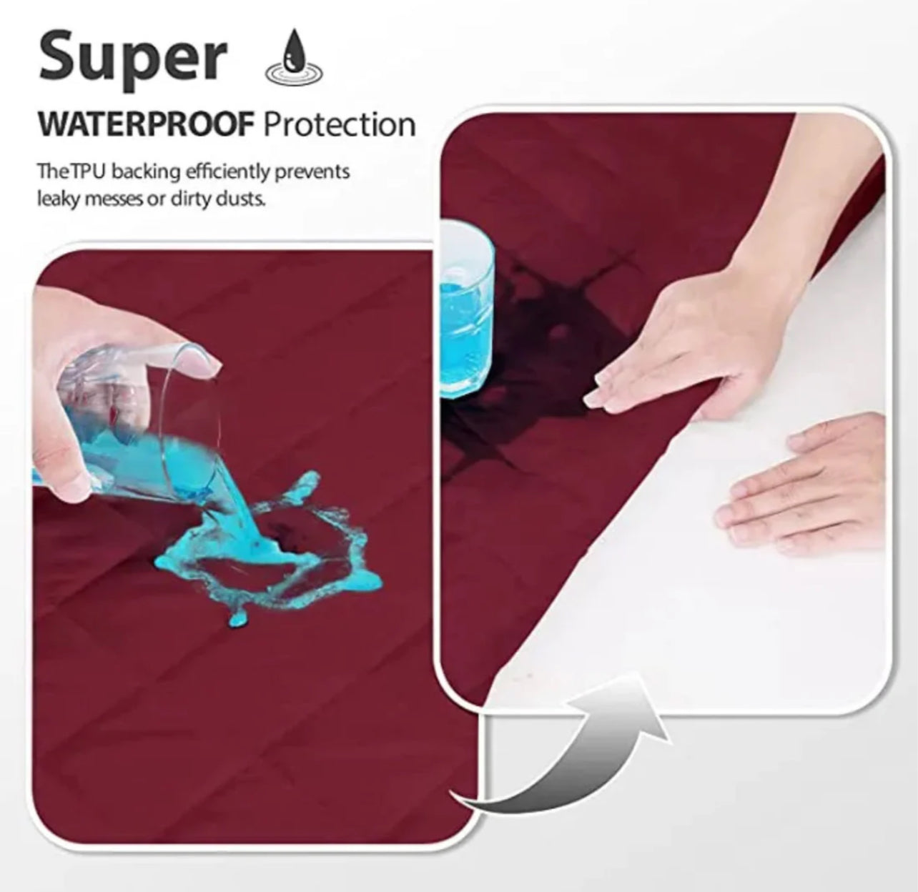 Quilted New Premium - Waterproof Mattress Protector - Double Bed