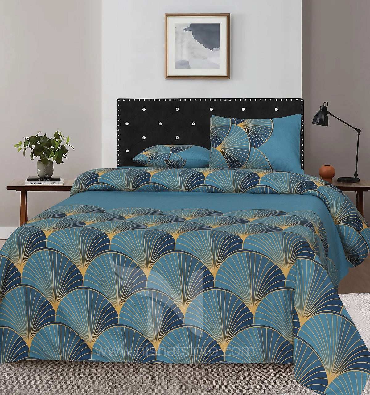 New 3 Pcs Bed sheet B-1007