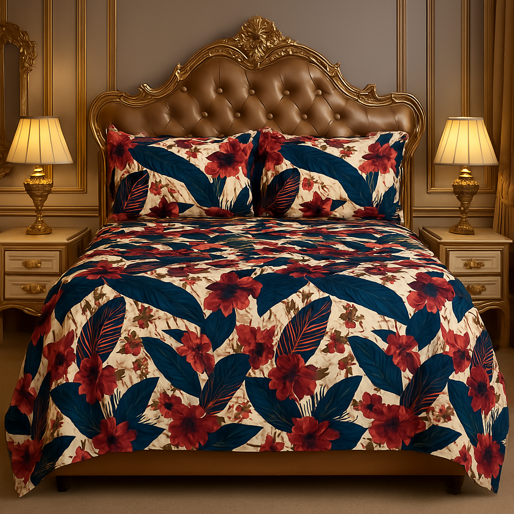 New 3 Pcs Bed sheet B-1014