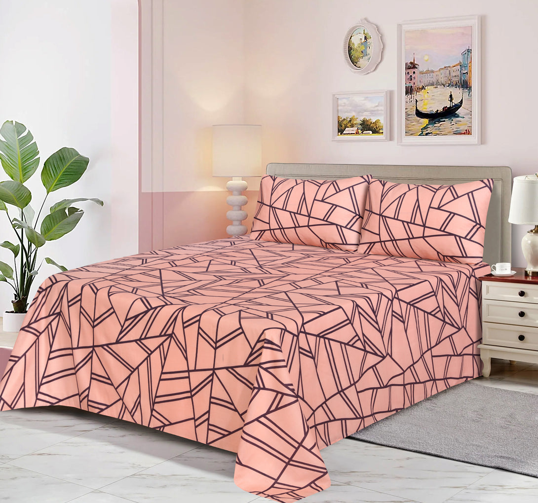 New 3 Pcs Bed sheet B-1006