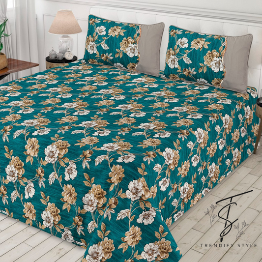 New 3 Pcs Bed sheet B-1016