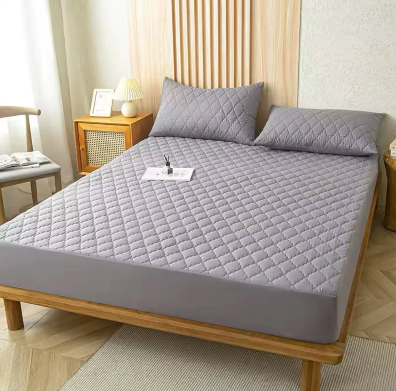 Quilted New Premium - Waterproof Mattress Protector - Double Bed
