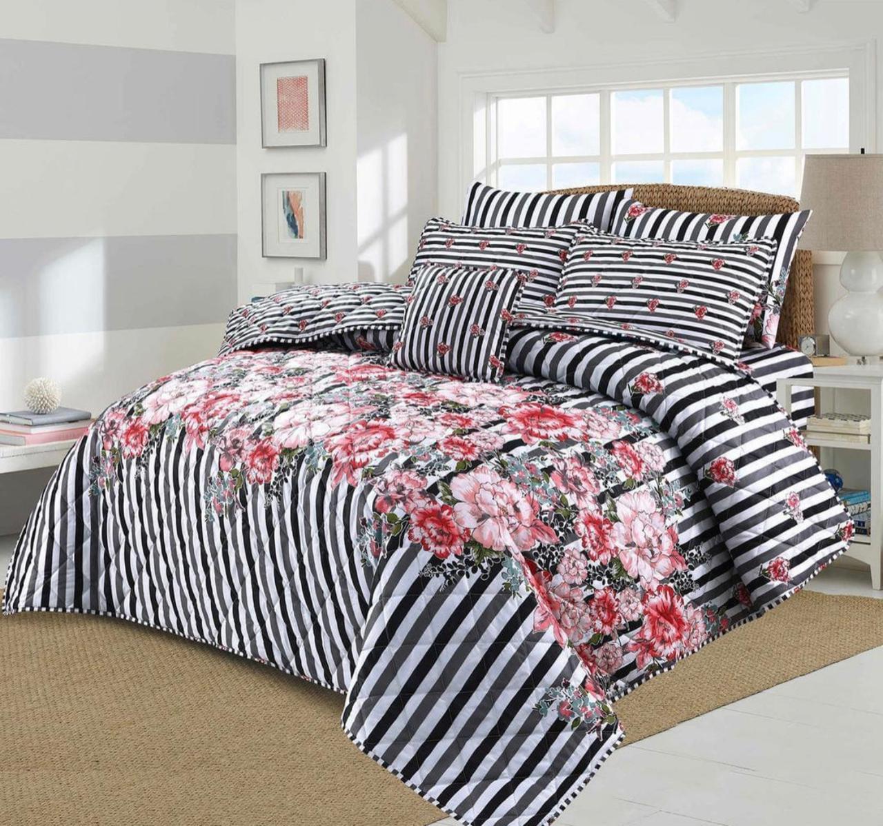 7 Pcs Comforter Set King Size Design KCC 5